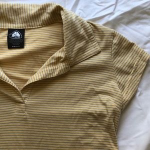 Yellow & White Striped Nike Dri-Fit